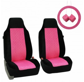 Lexus RC350 2019 Heart Patterned Velour Seat Covers front Set