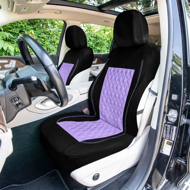 Diamond Stitched Flat Cloth Car Seat Covers – Full Set
