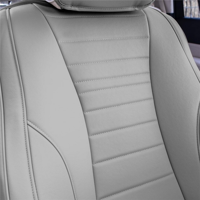 Grande70 Luxe Faux Leather Car Seat Covers with Sleek Pattern – Front Set TP70001