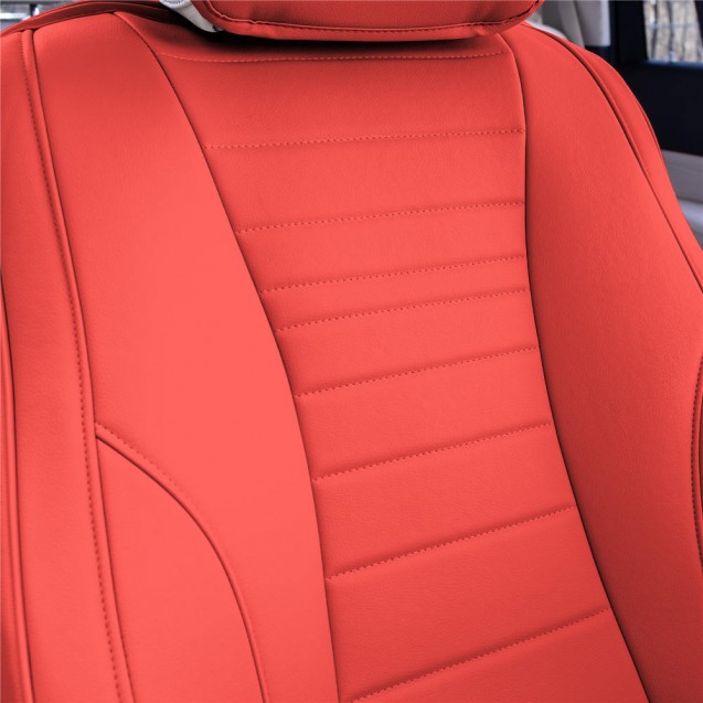 Grande70 Luxe Faux Leather Car Seat Covers with Sleek Pattern – Front Set TP70001