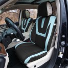 Hybrid70 Deluxe Faux Leather Car Seat Covers with Modern Pattern – Front Set TP70003