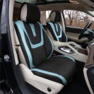 Hybrid70 Deluxe Faux Leather Car Seat Covers with Modern Pattern – Front Set TP70003