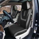 Hybrid70 Deluxe Faux Leather Car Seat Covers with Modern Pattern – Front Set TP70003