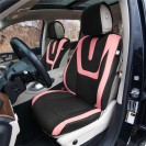 Hybrid70 Deluxe Faux Leather Car Seat Covers with Modern Pattern – Front Set TP70003