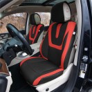 Hybrid70 Deluxe Faux Leather Car Seat Covers with Modern Pattern – Front Set TP70003